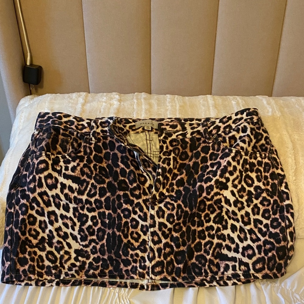 PacSun Brown Leopard Print Pencil Skirt